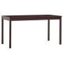 Dark brown pine wood dining table 140x70x73 cm by vidaXL, Kitchen and dining tables - Ref: Foro24-283401, Price: 131,95 €, Di...