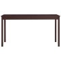 Dark brown pine wood dining table 140x70x73 cm by vidaXL, Kitchen and dining tables - Ref: Foro24-283401, Price: 131,95 €, Di...