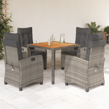 5-piece garden dining set with gray synthetic rattan cushions by , Garden sets - Ref: Foro24-3212673, Price: 654,22 €, Discou...