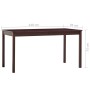 Dark brown pine wood dining table 140x70x73 cm by vidaXL, Kitchen and dining tables - Ref: Foro24-283401, Price: 131,95 €, Di...