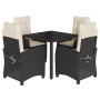 Set de muebles jardín 5 pzas con cojines ratán sintético negro de , Conjuntos de jardín - Ref: Foro24-3212627, Precio: 558,42...