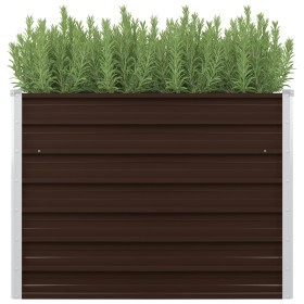 Brown galvanized steel flowerbed 100x40x77 cm by vidaXL, Pots and planters - Ref: Foro24-45719, Price: 51,72 €, Discount: %