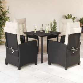 5-piece garden furniture set with black synthetic rattan cushions by , Garden sets - Ref: Foro24-3212734, Price: 533,99 €, Di...