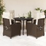 5-piece garden dining set and brown synthetic rattan cushions by , Garden sets - Ref: Foro24-3212774, Price: 602,80 €, Discou...