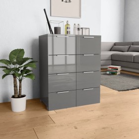 Glossy black engineered wood sideboard 60x35x80 cm by vidaXL, Drawers - Ref: Foro24-283714, Price: 142,13 €, Discount: %