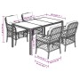 Set comedor de jardín 5 piezas con cojines ratán sintético gris de , Conjuntos de jardín - Ref: Foro24-3212032, Precio: 540,5...