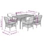 7-piece garden dining set and black synthetic rattan cushions by , Garden sets - Ref: Foro24-3212039, Price: 792,55 €, Discou...