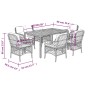 Garden dining set 7 pieces and gray synthetic rattan cushions by , Garden sets - Ref: Foro24-3212051, Price: 756,36 €, Discou...