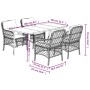 5-piece garden furniture set with black synthetic rattan cushions by , Garden sets - Ref: Foro24-3212085, Price: 573,99 €, Di...