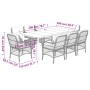 Set comedor para jardín 9 pzas y cojines ratán sintético marrón de , Conjuntos de jardín - Ref: Foro24-3212123, Precio: 1,00 ...