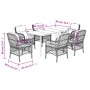 Set comedor jardín 7 pzas y cojines ratán sintético gris de , Conjuntos de jardín - Ref: Foro24-3212128, Precio: 730,99 €, De...