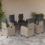 Garden dining set 7 pieces and light gray synthetic rattan cushions by , Garden sets - Ref: Foro24-3212847, Price: 937,79 €, ...