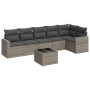 7-teiliges Gartensofa-Set mit grauen PE-Rattan-Kissen von , Modulare Sofas für den Außenbereich - Ref: Foro24-3251337, Preis:...