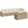 Gartensofa-Set mit beigen Kissen 8 Stück PE-Rattan von , Modulare Sofas für den Außenbereich - Ref: Foro24-3251555, Preis: 66...