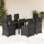 7-piece garden dining set and black synthetic rattan cushions by , Garden sets - Ref: Foro24-3212891, Price: 1,00 €, Discount: %