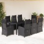 9-piece garden dining set and black synthetic rattan cushions by , Garden sets - Ref: Foro24-3212893, Price: 1,00 €, Discount: %