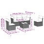 6-piece garden furniture set and gray synthetic rattan cushions by , Garden sets - Ref: Foro24-3249199, Price: 360,46 €, Disc...