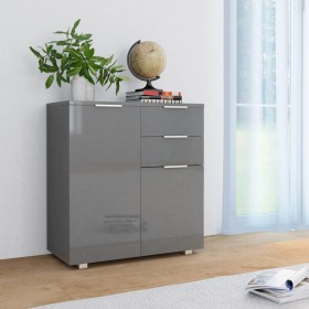 Bright gray chipboard sideboard 71x35x80 cm by vidaXL, Sideboards - Ref: Foro24-283717, Price: 133,99 €, Discount: %