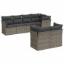 7-piece garden sofa set with gray PE rattan cushions by , Garden sets - Ref: Foro24-3249739, Price: 453,99 €, Discount: %