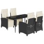 Set de muebles jardín 5 pzas con cojines ratán sintético negro de , Conjuntos de jardín - Ref: Foro24-3212949, Precio: 581,93...