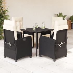 Set de muebles jardín 5 pzas con cojines ratán sintético negro de , Conjuntos de jardín - Ref: Foro24-3212954, Precio: 532,99...