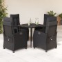 Set de muebles jardín 5 pzas con cojines ratán sintético negro de , Conjuntos de jardín - Ref: Foro24-3212961, Precio: 709,88...