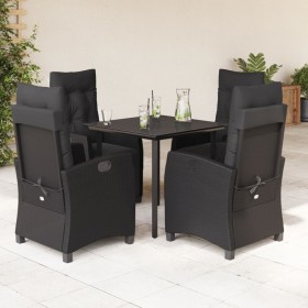 5-piece garden furniture set with black synthetic rattan cushions by , Garden sets - Ref: Foro24-3212968, Price: 718,99 €, Di...