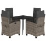 5-piece garden dining set with gray synthetic rattan cushions by , Garden sets - Ref: Foro24-3212989, Price: 697,54 €, Discou...