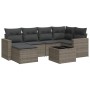 7-teiliges Gartensofa-Set mit grauen PE-Rattan-Kissen von , Modulare Sofas für den Außenbereich - Ref: Foro24-3251607, Preis:...