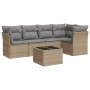 Garden sofa set with cushions 6 pieces beige synthetic rattan by , Garden sets - Ref: Foro24-3249448, Price: 439,15 €, Discou...