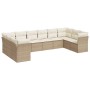 Gartensofa-Set mit beigen Kissen, 10-teilig, synthetisches Rattan von , Gartensets - Ref: Foro24-3250037, Preis: 691,50 €, Ra...