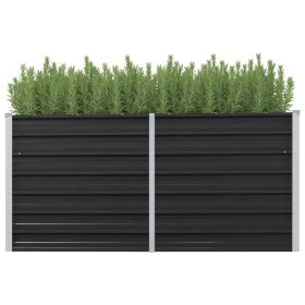 Galvanized steel anthracite grey flowerbed 160x40x77 cm by vidaXL, Pots and planters - Ref: Foro24-45730, Price: 84,99 €, Dis...