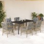 7-piece garden dining set with beige synthetic rattan cushions by , Garden sets - Ref: Foro24-3212163, Price: 769,28 €, Disco...