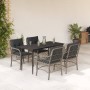 Set comedor de jardín 5 pzas cojines ratán sintético gris claro de , Conjuntos de jardín - Ref: Foro24-3212168, Precio: 498,1...