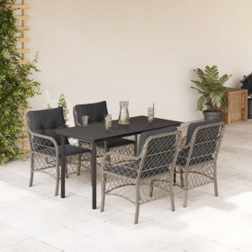 Garten-Essgruppe 5-teilig mit hellgrauen synthetischen Rattankissen von , Gartensets - Ref: Foro24-3212175, Preis: 486,99 €, ...