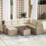 Gartensofa-Set mit beigen Kissen 8 Stück PE-Rattan von , Modulare Sofas für den Außenbereich - Ref: Foro24-3251645, Preis: 62...