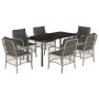 Set comedor jardín 7 pzas y cojines ratán sintético gris claro de , Conjuntos de jardín - Ref: Foro24-3212177, Precio: 731,65...