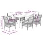 Garden dining set 7 pieces and light gray synthetic rattan cushions by , Garden sets - Ref: Foro24-3212177, Price: 731,65 €, ...