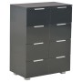 Glossy black engineered wood sideboard 60x35x80 cm by vidaXL, Drawers - Ref: Foro24-283713, Price: 133,74 €, Discount: %