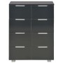 Aparador de madera de ingeniería negro brillante 60x35x80 cm de vidaXL, Cajoneras - Ref: Foro24-283713, Precio: 133,55 €, Des...