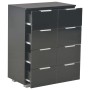 Aparador de madera de ingeniería negro brillante 60x35x80 cm de vidaXL, Cajoneras - Ref: Foro24-283713, Precio: 133,55 €, Des...