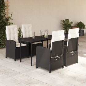 5-piece garden furniture set with black synthetic rattan cushions by , Garden sets - Ref: Foro24-3212303, Price: 557,34 €, Di...