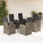 Garden dining set 7 pieces and gray synthetic rattan cushions by , Garden sets - Ref: Foro24-3212355, Price: 1,00 €, Discount: %