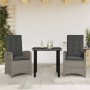 Set comedor de jardín 3 piezas con cojines ratán sintético gris de , Conjuntos de jardín - Ref: Foro24-3212360, Precio: 386,0...