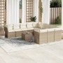 12-teiliges Gartensofa-Set und braune synthetische Rattankissen von , Gartensets - Ref: Foro24-3250257, Preis: 1,00 €, Rabatt: %