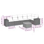 7-piece garden sofa set with gray PE rattan cushions by , Garden sets - Ref: Foro24-3257789, Price: 475,14 €, Discount: %