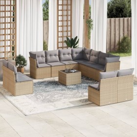 12-teiliges Gartensofa-Set und braune synthetische Rattankissen von , Gartensets - Ref: Foro24-3249668, Preis: 811,99 €, Raba...