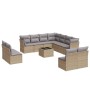 12-teiliges Gartensofa-Set und braune synthetische Rattankissen von , Gartensets - Ref: Foro24-3249668, Preis: 831,21 €, Raba...