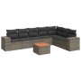 Set de sofás de jardín 8 pzas y cojines ratán sintético gris de , Conjuntos de jardín - Ref: Foro24-3257810, Precio: 522,84 €...