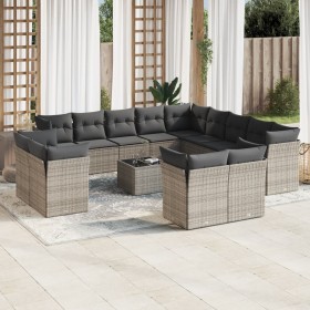 14-piece garden sofa set with gray synthetic rattan cushions by , Garden sets - Ref: Foro24-3250399, Price: 967,55 €, Discoun...